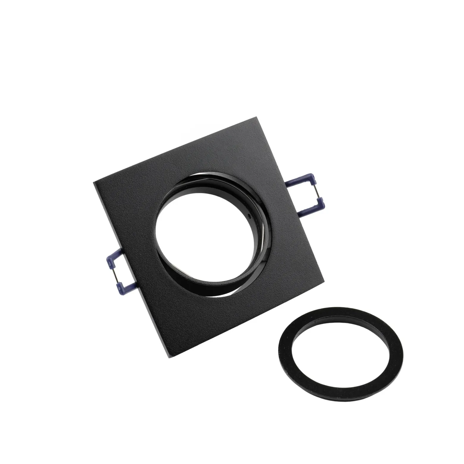 Lámpara de techo empotrable Samsola, negro, 9 x 9 cm, metal