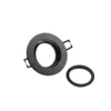 Lámpara de techo empotrable Samsola, negro, Ø 8 cm, metal
