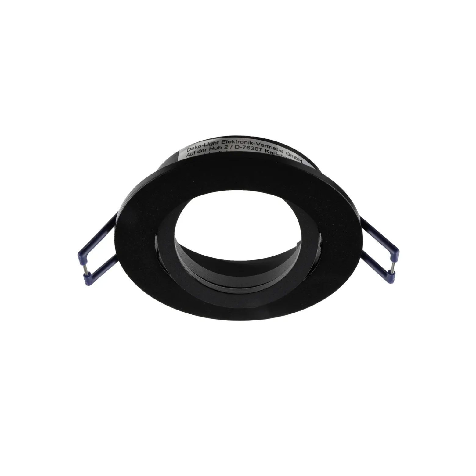 Lámpara de techo empotrable Samsola, negro, Ø 8 cm, metal