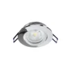 Lámpara de techo empotrable Samsola, plata brillante, Ø 8 cm, metal