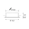 Lámpara de techo empotrable SLV New Tria, aluminio, Ø 8,2 cm