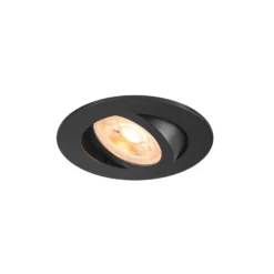 Lámpara de techo empotrable SLV New Tria, negra, aluminio, Ø 8,2 cm