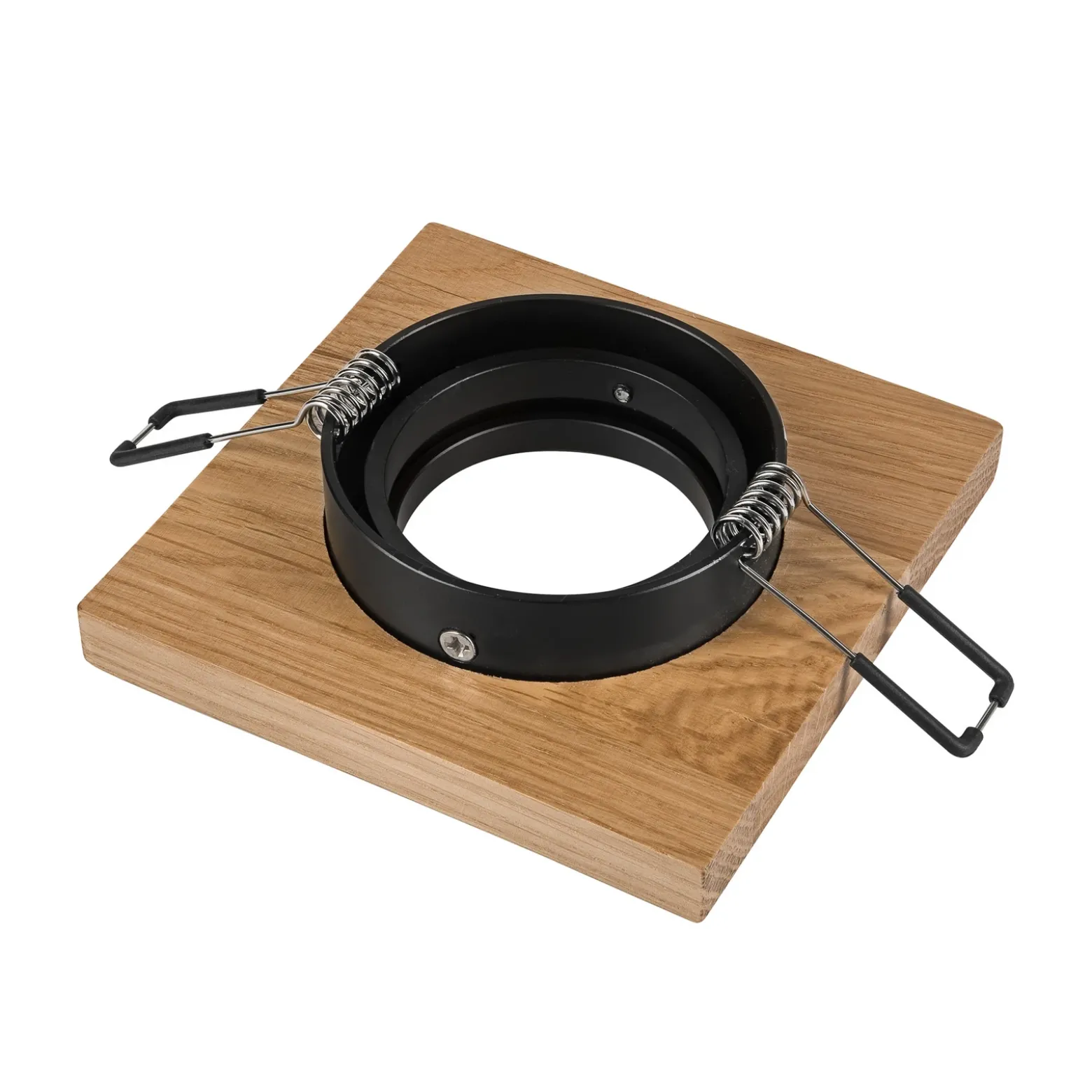 Lámpara de techo empotrable Tobby, 10 x 10 cm, madera de roble, GU10