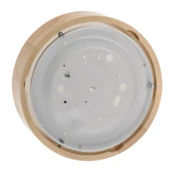 Lámpara de techo Envostar Kerio, Ø 27 cm, pino natural