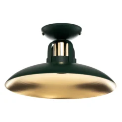 Lámpara de techo Felix, verde/dorado