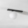 Lámpara de techo Fit, negro/ópalo, 1 luz
