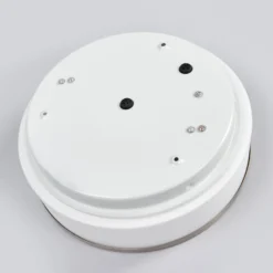 Lámpara de techo Flush IP44, Ø28cm, satinado plata