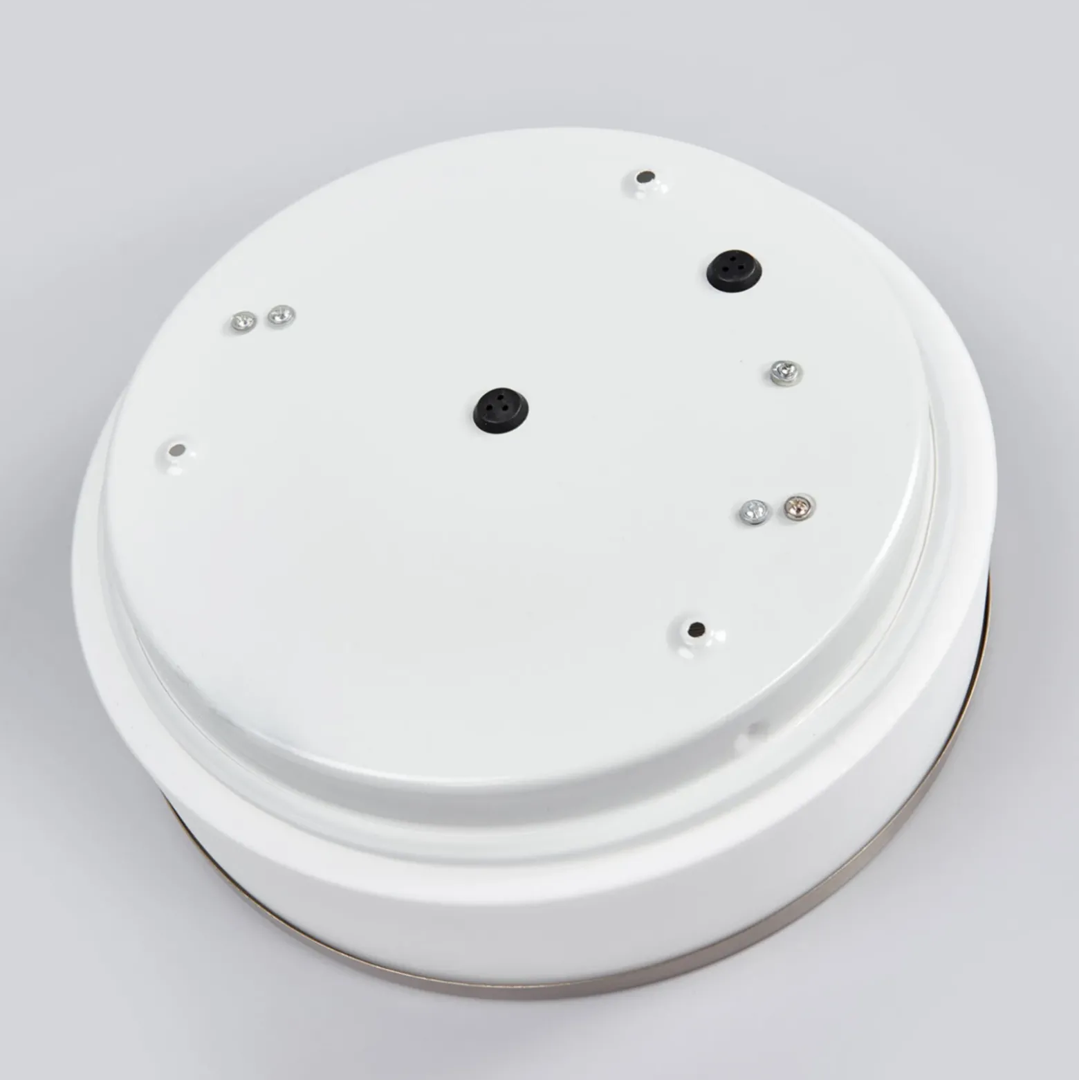 Lámpara de techo Flush IP44, Ø28cm, satinado plata