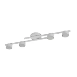 Lámpara de techo Fragment, blanca, longitud 86 cm, metal, 4 luces.
