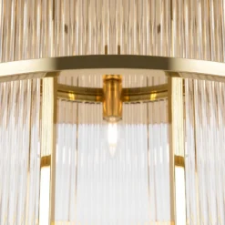 Lámpara de techo Frame de Maytoni, color dorado, cristal, Ø 65 cm, E14