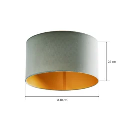 Lámpara de techo Golden Roller Ø 40 cm verde menta/dorado
