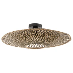 Lámpara de techo GOOD & MOJO Bali, Ø 60 cm, negro/natural, bambú