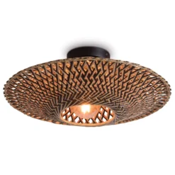 Lámpara de techo GOOD & MOJO Bali, Ø 44 cm, negro/natural, bambú