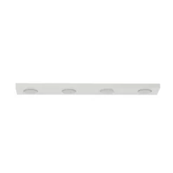 Lámpara de techo Hero, blanca, 4 luces, 75 x 12 cm, metal, GX53