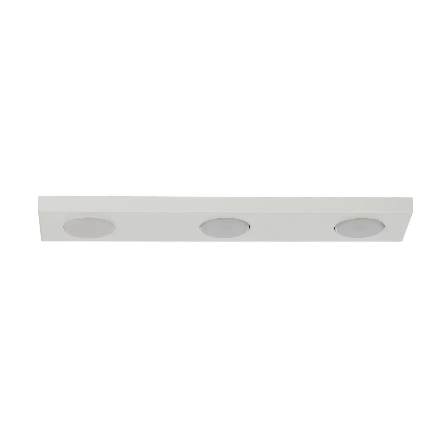 Lámpara de techo Hero, blanca, 55 x 12 cm, 3 luces, metal, GX53