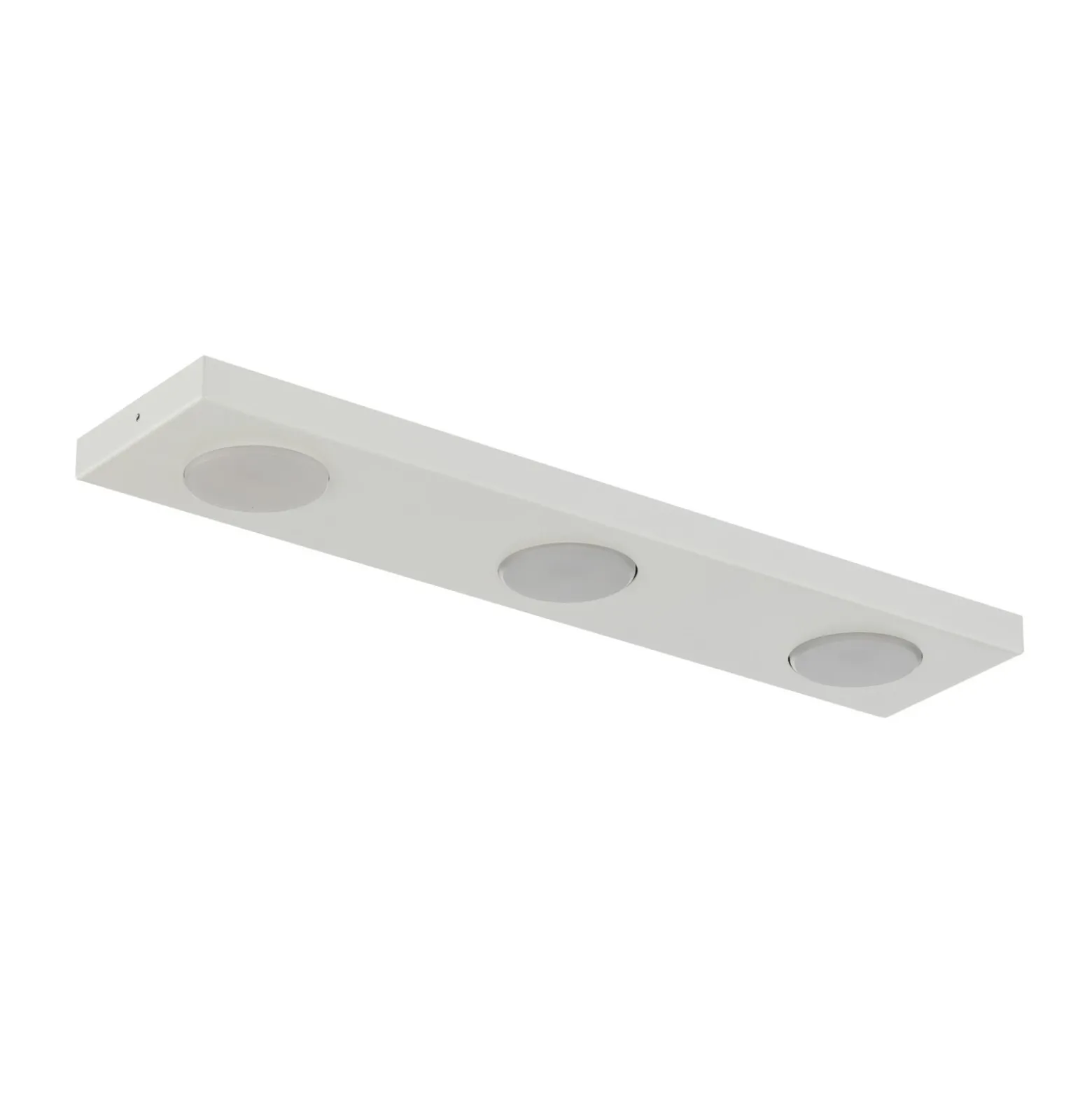 Lámpara de techo Hero, blanca, 55 x 12 cm, 3 luces, metal, GX53