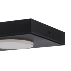 Lámpara de techo Hero, negra, 4 luces, 75 x 12 cm, metal, GX53