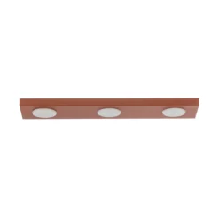 Lámpara de techo Hero, roja, 55 x 12 cm, 3 luces, metal, GX53