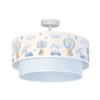 Lámpara de techo infantil Boho, azul claro/multicolor, Ø 40 cm, tela, E27