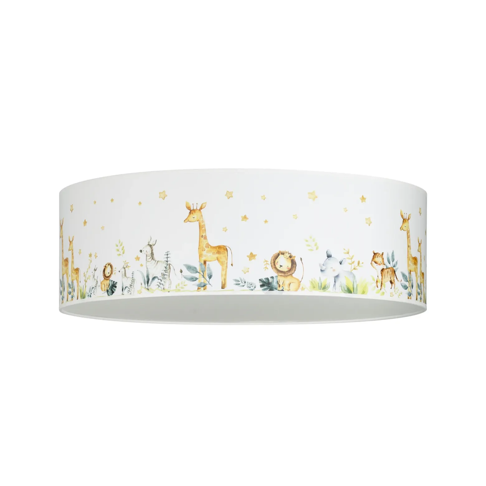 Lámpara de techo infantil Kids Print, multicolor/blanca, Ø 50 cm, de tela