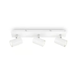 Lámpara de techo Isil A, blanca, 3 luces, metal, orientable