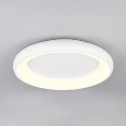 Lámpara de techo LED Cardona, Ø 62 cm, blanco mate, metal, CCT
