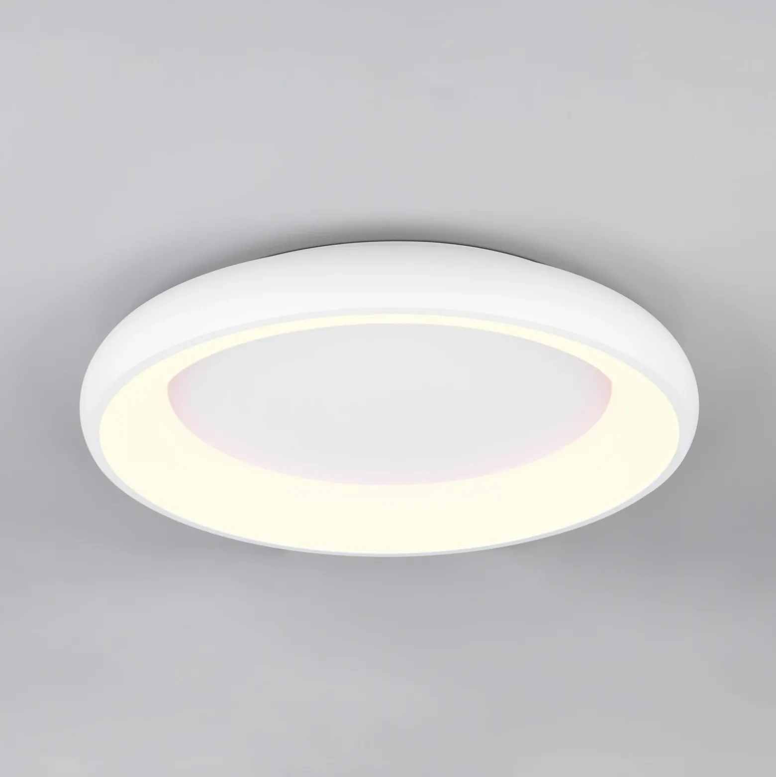 Lámpara de techo LED Cardona, Ø 62 cm, blanco mate, metal, CCT