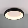 Lámpara de techo LED Cardona, Ø 46,5 cm, negro mate, metal CCT