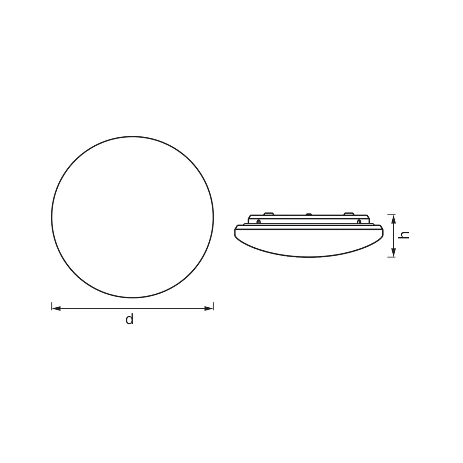 Lámpara de techo LED con sensor OSRAM ORBIS IP44, Ø 30 cm, blanca