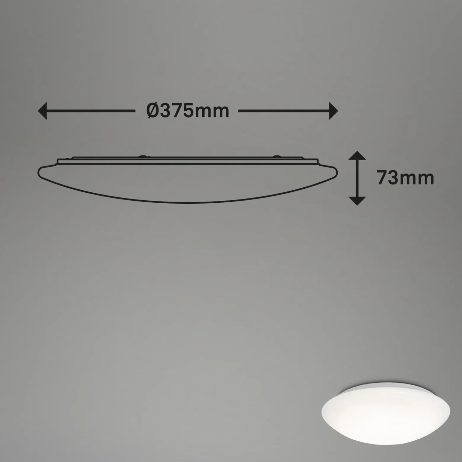 Lámpara de techo LED con sensor Elipso IP44 4.000K Ø38cm