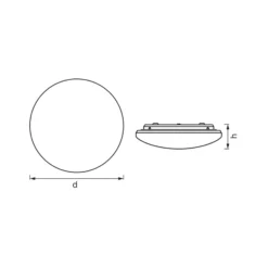 Lámpara de techo LED con sensor OSRAM ORBIS IP44, Ø 30 cm, blanca