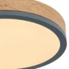 Lámpara de techo LED Doro Ø 30 cm madera oscura, grafito