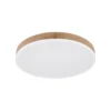 Lámpara de techo LED Doro Ø 45 cm madera oscura/blanca