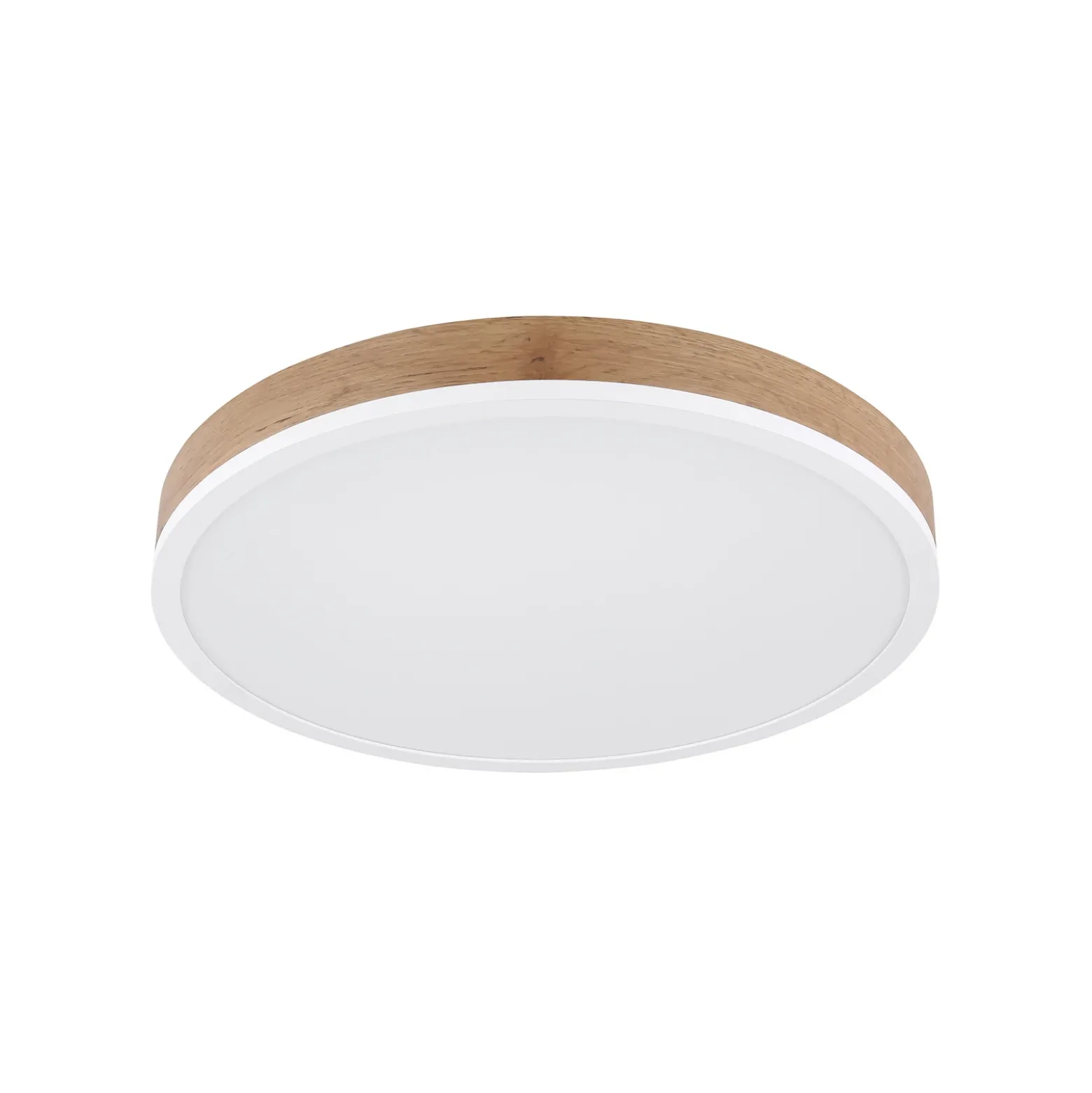 Lámpara de techo LED Doro Ø 45 cm madera oscura/blanca