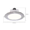 Lámpara de techo LED empotrable Acrux, Ø 15 cm, plata mate, CCT