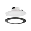 Lámpara de techo LED empotrable Acrux, Ø 24 cm, negro, CCT