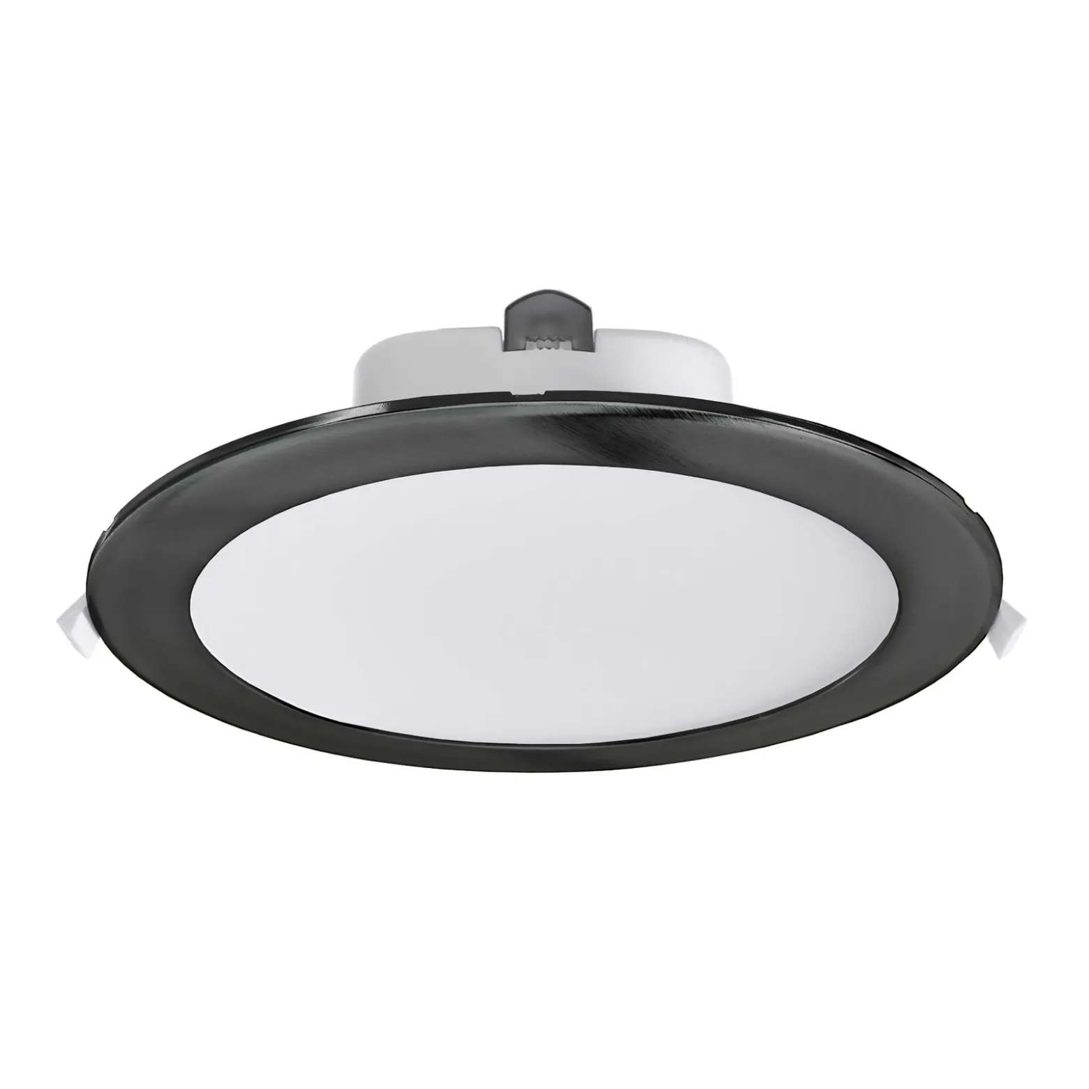 Lámpara de techo LED empotrable Acrux, Ø 24 cm, negro, CCT