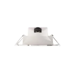 Lámpara de techo LED empotrable Acrux, Ø 11 cm, plata mate, CCT
