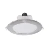 Lámpara de techo LED empotrable Acrux, Ø 17 cm, plata mate, CCT