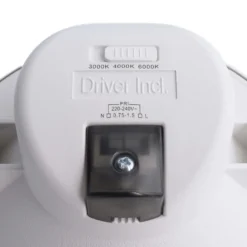 Lámpara de techo LED empotrable Acrux, Ø 17 cm, plata mate, CCT