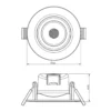 Lámpara de techo LED empotrable SMD 68 230 V blanco 4000 K