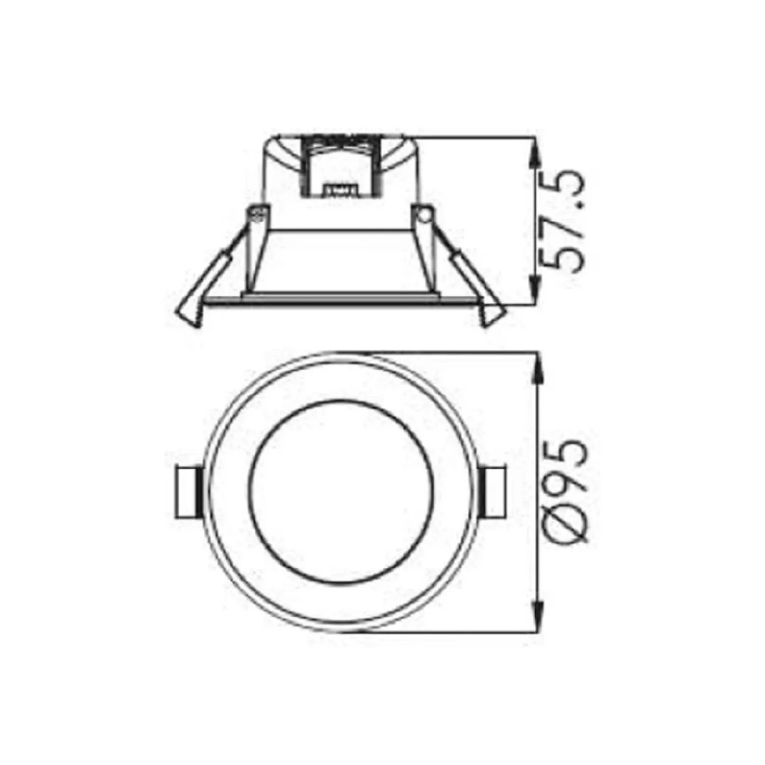 Lámpara de techo LED empotrable Acrux, Ø 10 cm, plata mate, CCT