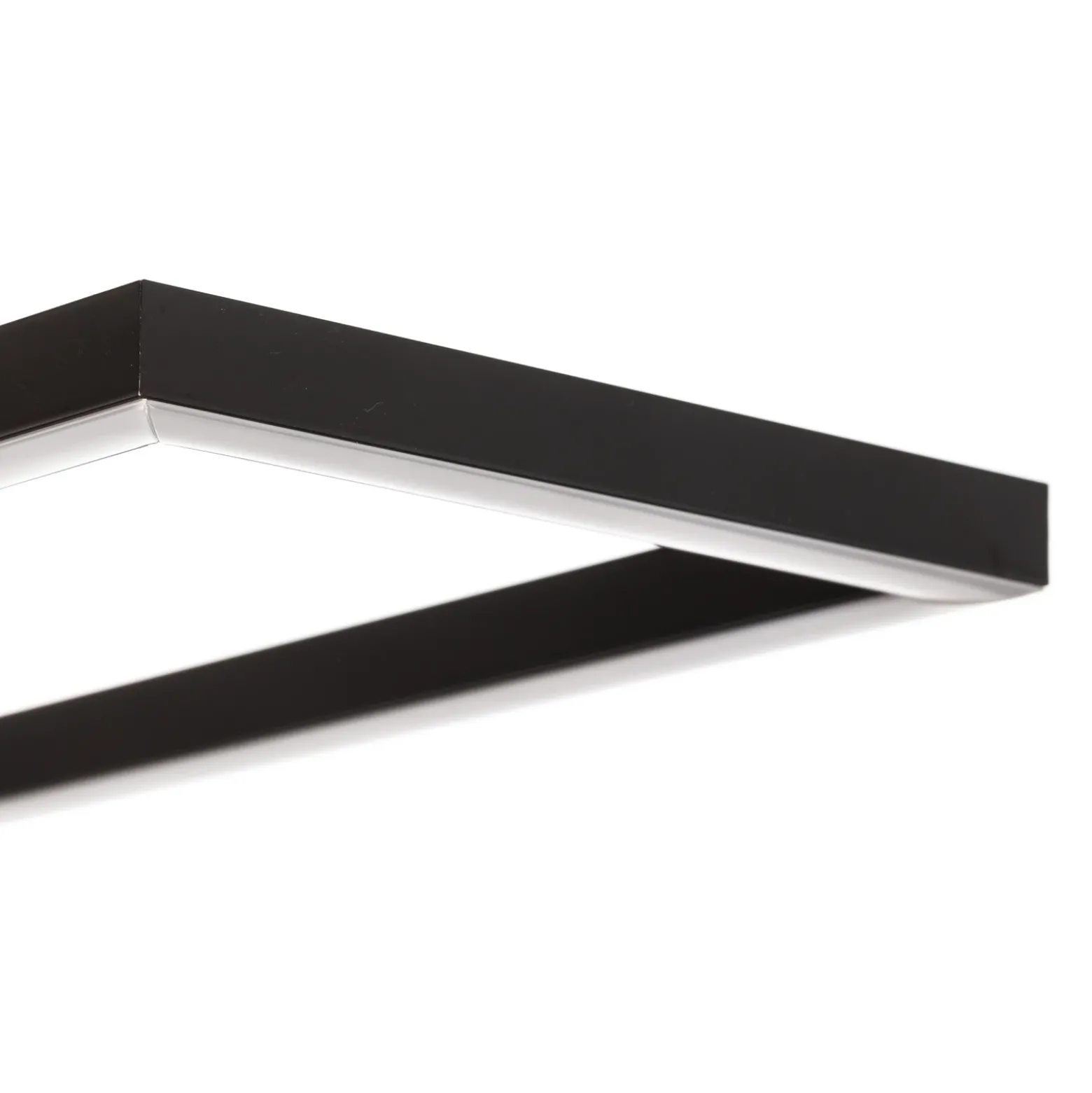 Lámpara de techo LED Frame, control remoto, negro