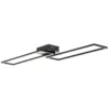 Lámpara de techo LED Frame, control remoto, negro
