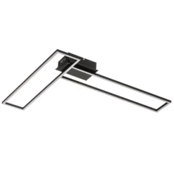 Lámpara de techo LED Frame, control remoto, negro