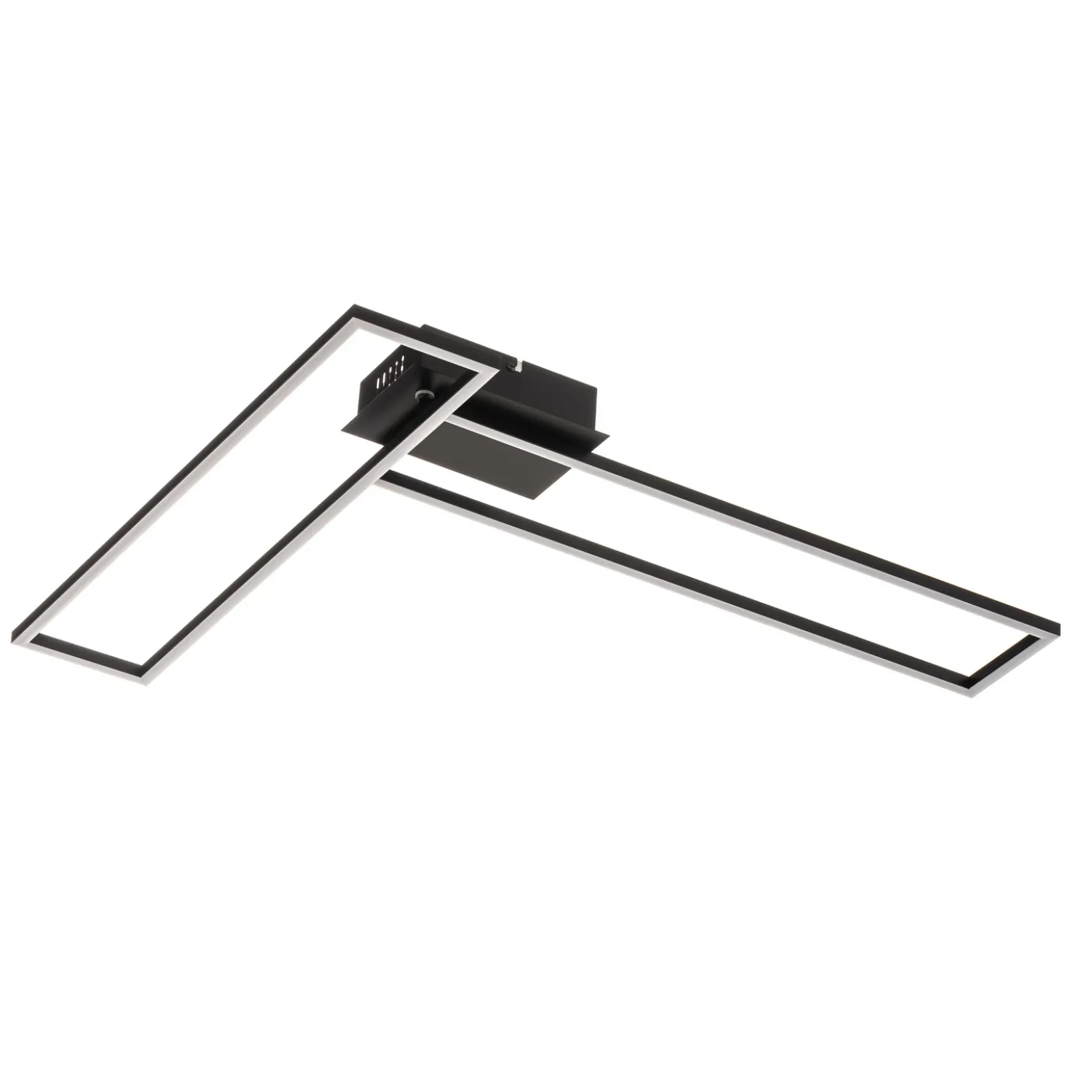 Lámpara de techo LED Frame, control remoto, negro