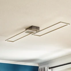 Lámpara de techo LED Frame, control remoto, negro
