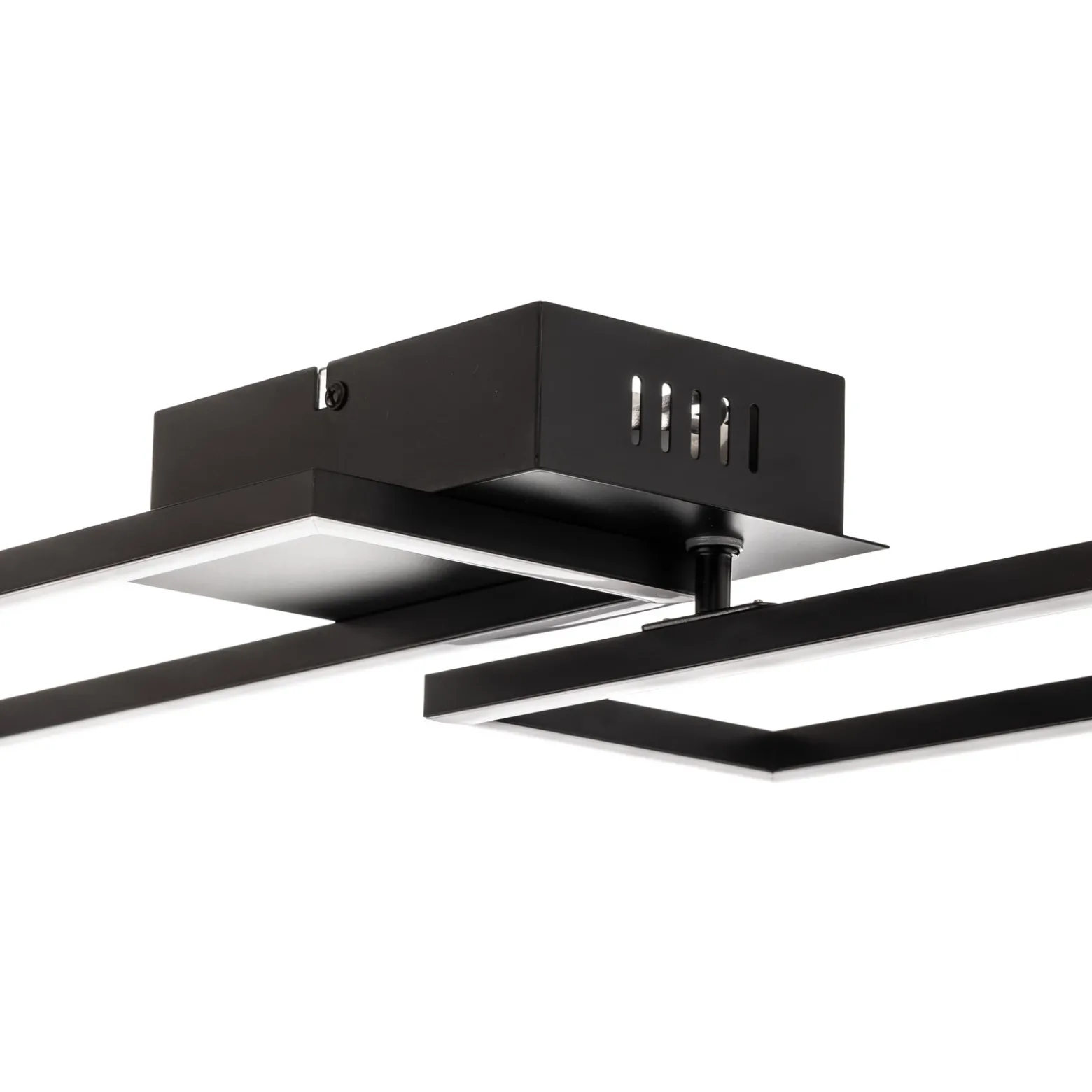 Lámpara de techo LED Frame, control remoto, negro