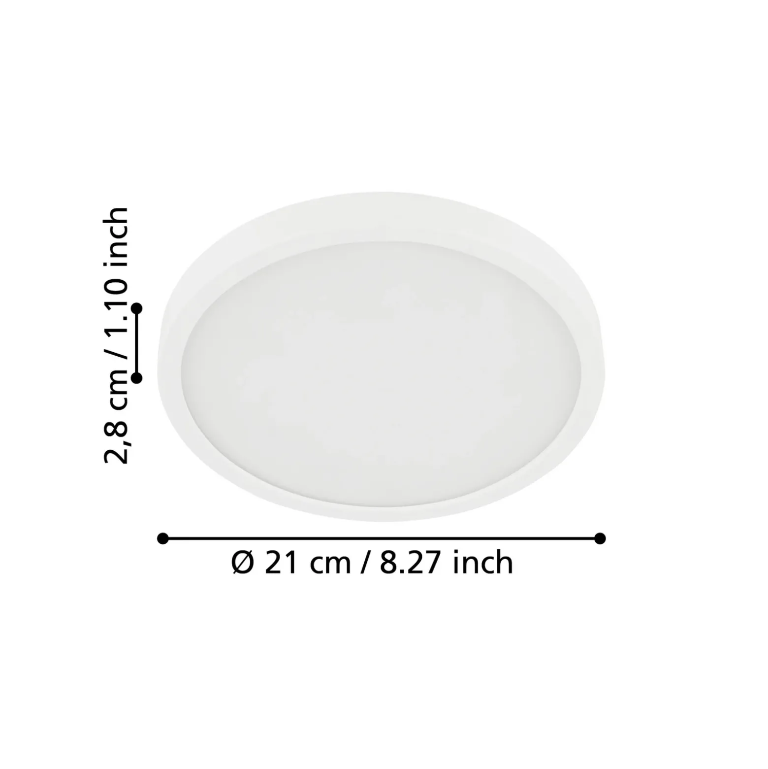 Lámpara de techo LED Fueva 5 IP44 3000K blanco Ø21cm