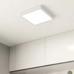 Lámpara de techo LED Fueva 5 IP44 3000K blanco 21x21cm